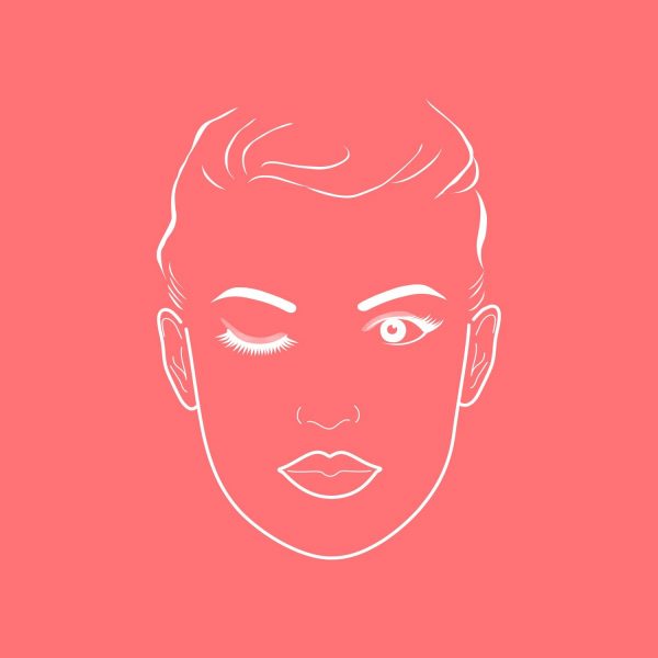 ZIINA Make Up Pinsel - Face Chart für die Anwendung von einem Eyelinerpinsel