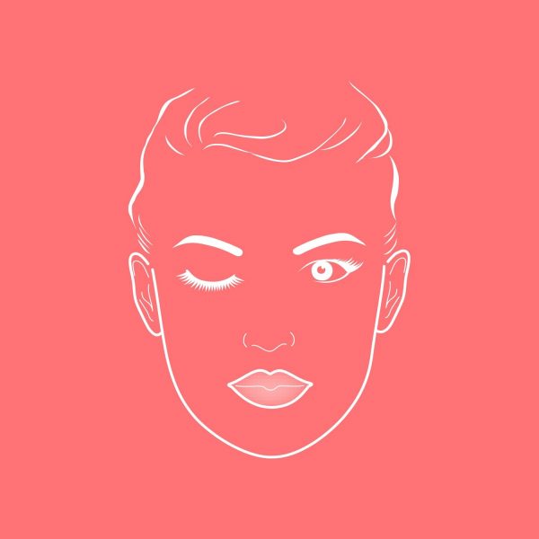 ZIINA Make Up Pinsel - Face Chart für die Anwendung von einem Lippenpinsel